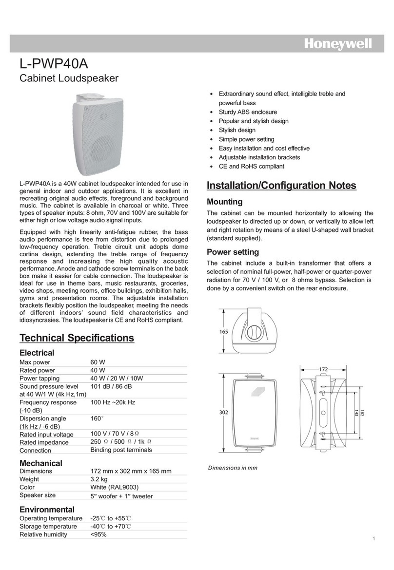 Honeywell L-PWP40A User manual