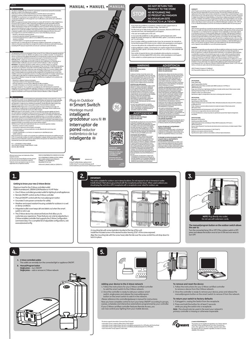 Jasco ZW4201 manual