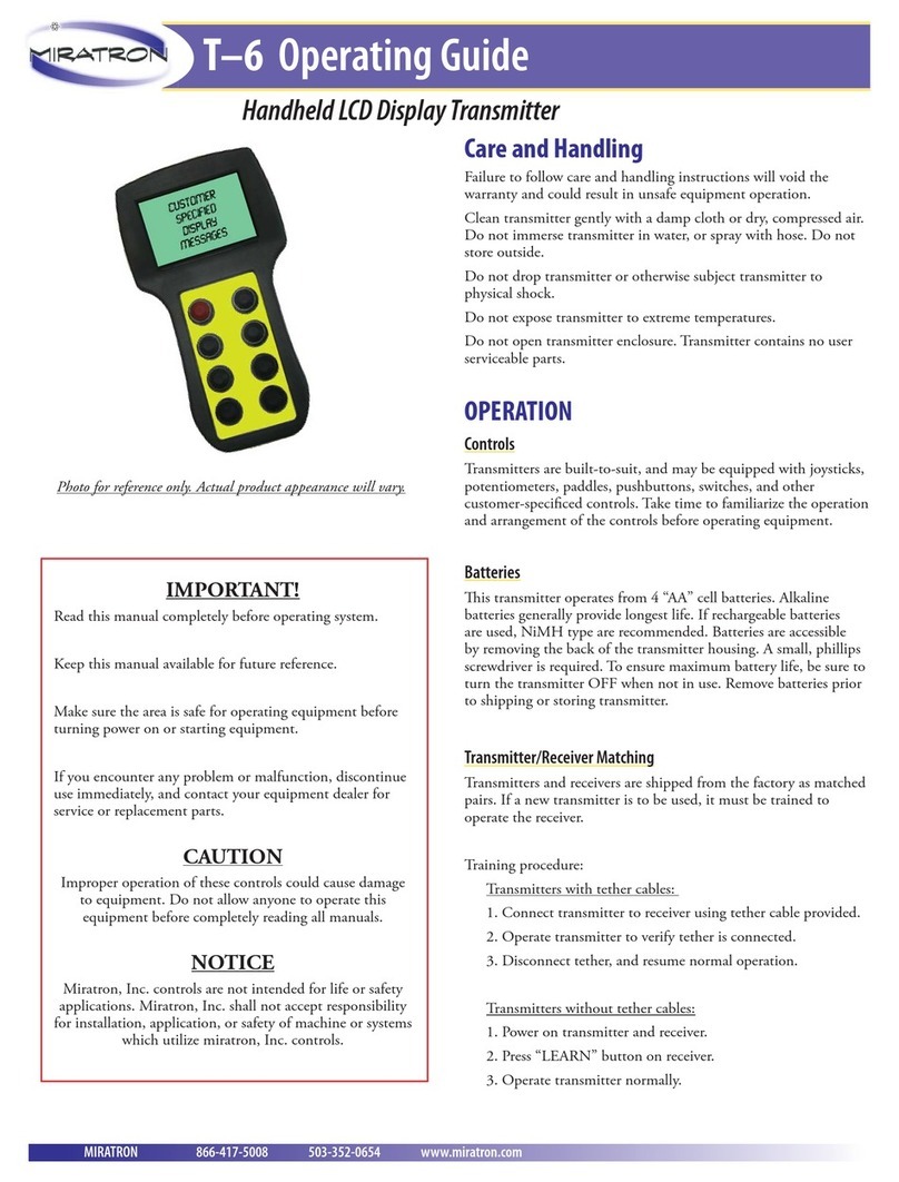 Miratron T-6 operating guide