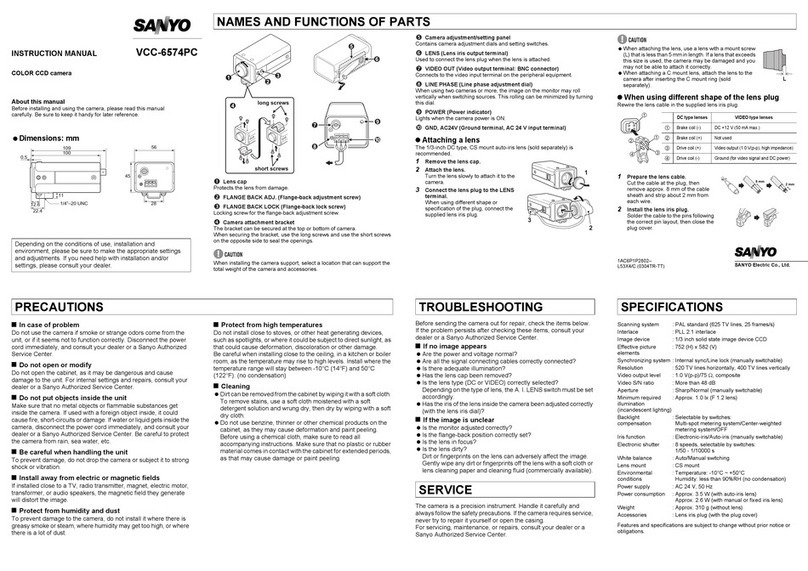 Sanyo VCC-6574PC User manual