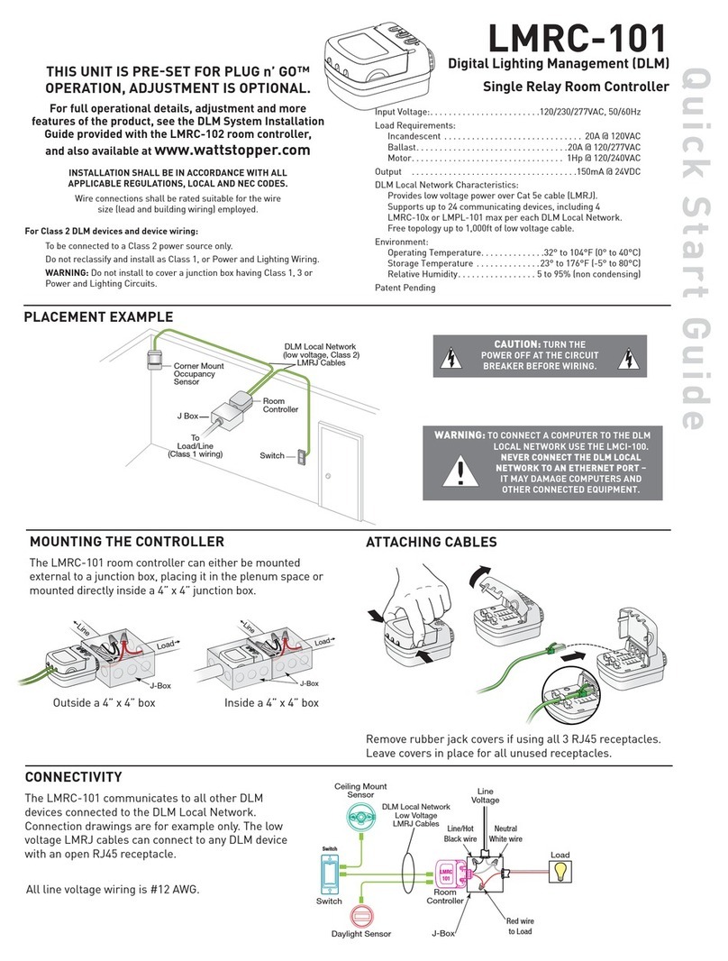 wattstopper LMRC-101 User manual