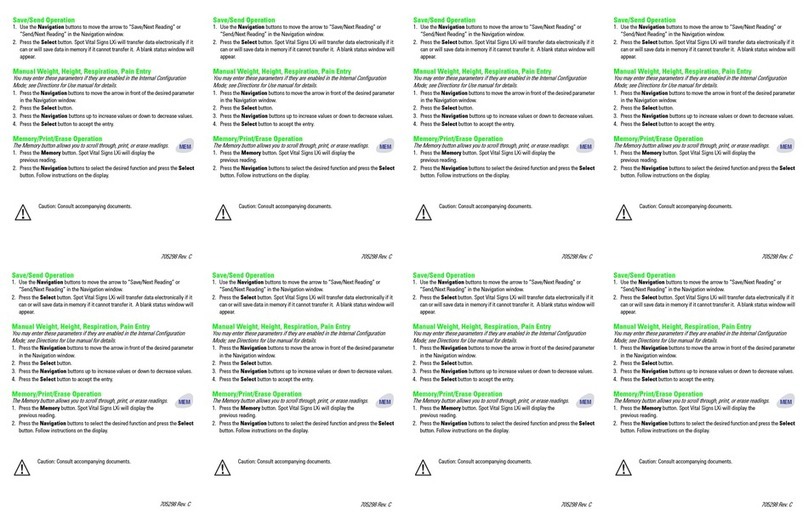 Welch Allyn Spot Vital Signs LXi User manual Welch Allyn Spot Vital Signs LXi User manual