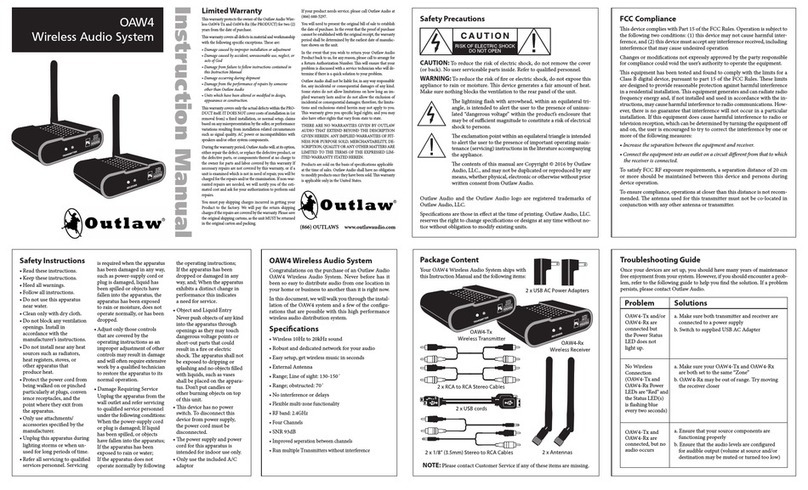 Outlaw OAW4 User manual