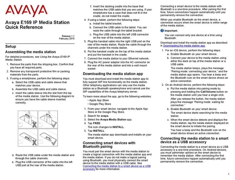 Avaya E169 User manual