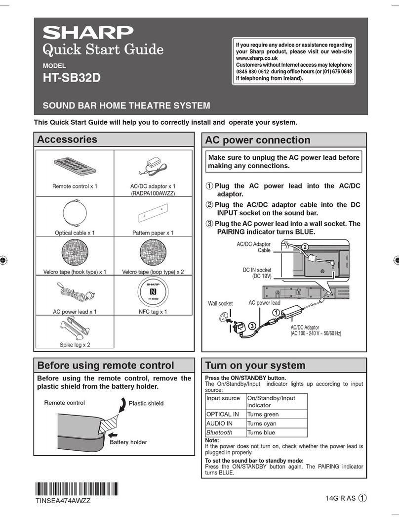 Sharp HT-SB32D User manual Sharp HT-SB32D User manual