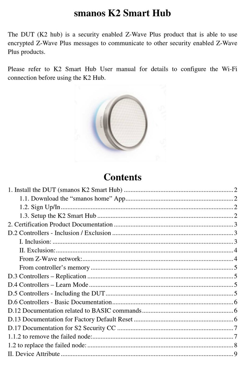 Smanos K2 user manual
