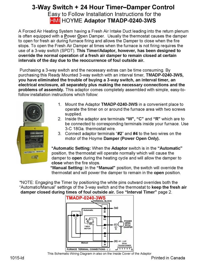 HMI HOYME TMADP-0240-3WS installation instructions