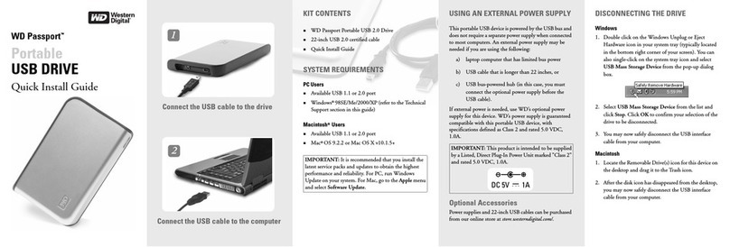 Western Digital Passport series User manual Western Digital Passport series User manual