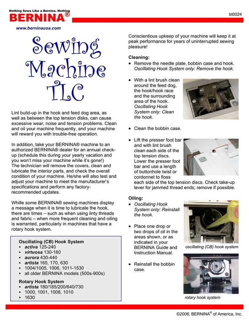 Bernina TLC User manual