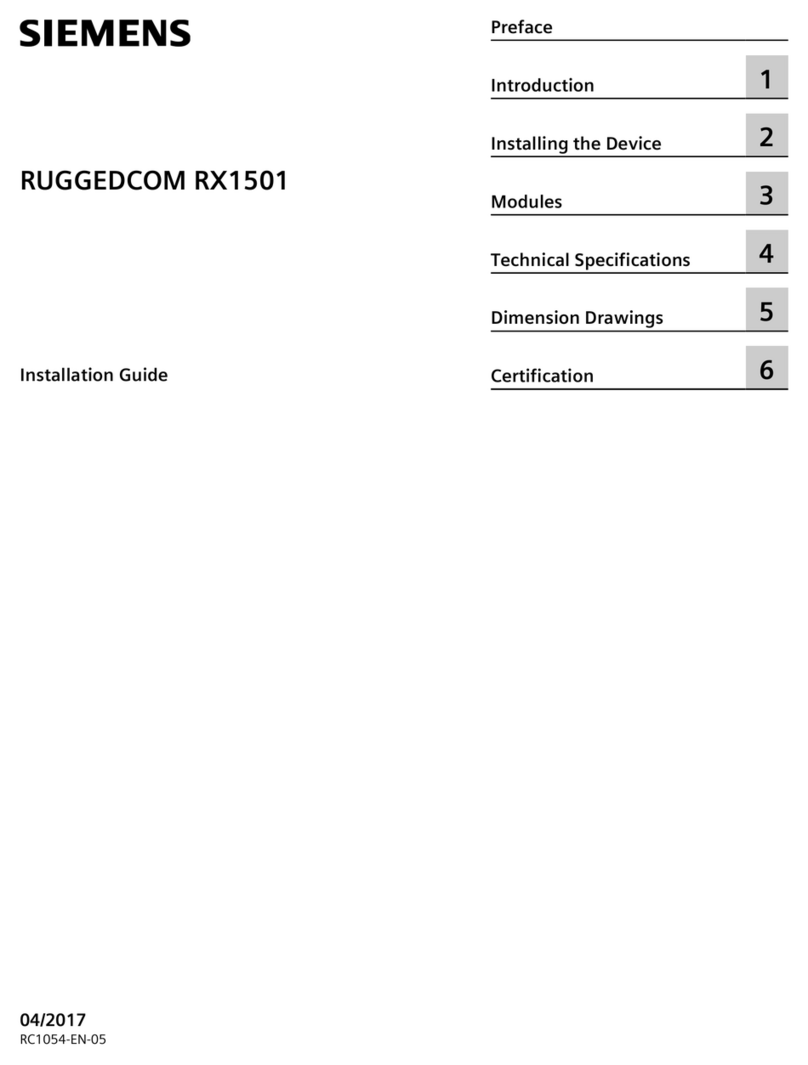 Siemens RUGGEDCOM RX1501 User manual