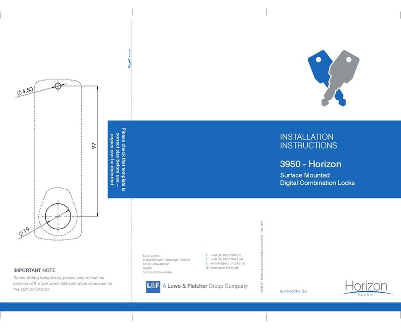 Euro-Locks Horizon 3950 installation instructions