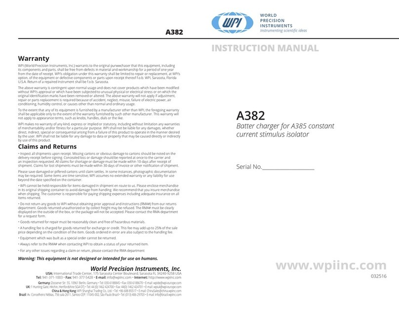 WPI A382 instruction manual