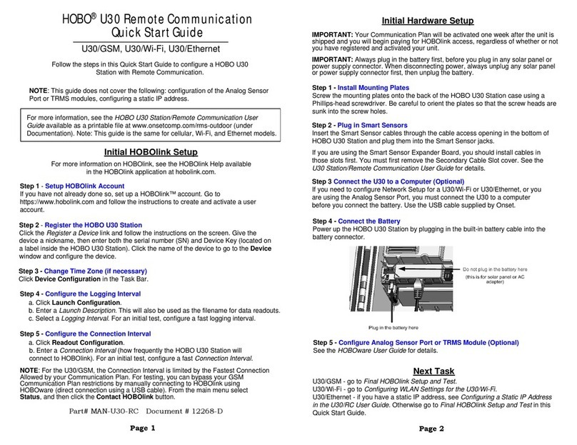 Hobo U30/GSM quick start guide