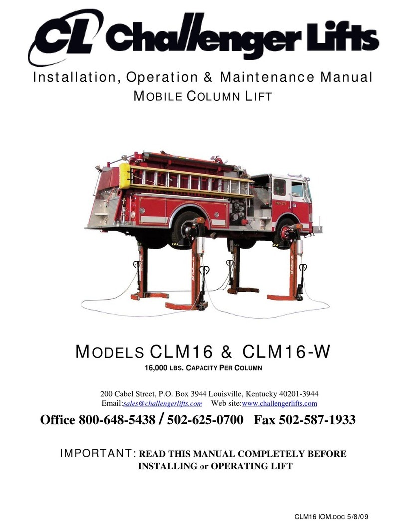 Challenger Lifts CLM16-W User manual