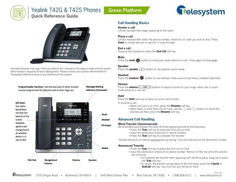 Yealink T42G User manual