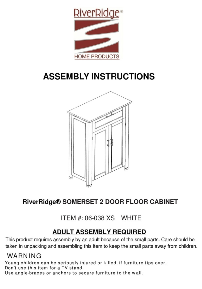 RiverRidge SOMERSET 06-038 XS Assembly instructions/use and care manual RiverRidge SOMERSET 06-038 XS Assembly instructions/use and care manual