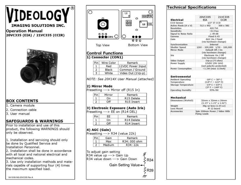 Videology 20VC335 EIA Operation manual