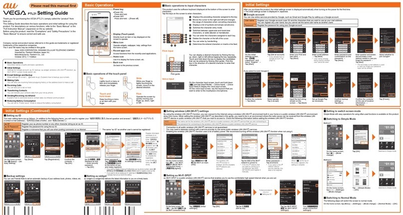 Pantech VEGA PTL21 Service manual