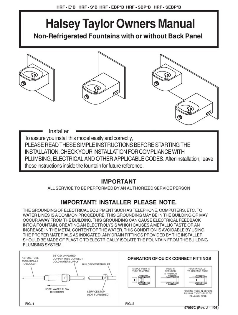 Halsey Taylor HRF - E*B Series owner's manual