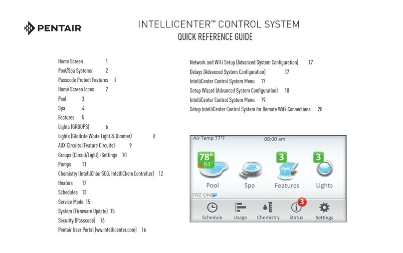 Pentair INTELLICENTER User manual Pentair INTELLICENTER User manual