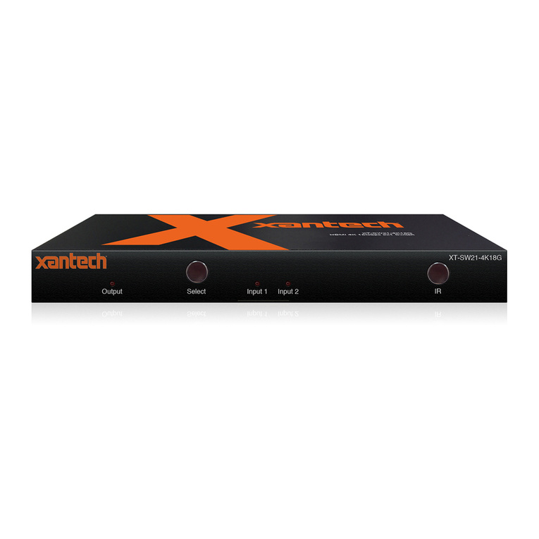 Xantech XT-SW21-4K18G User manual Xantech XT-SW21-4K18G User manual