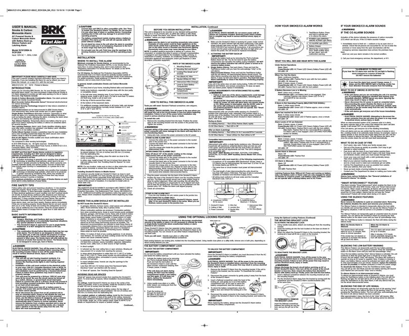 BRK electronic First Alert SC9120BA User manual