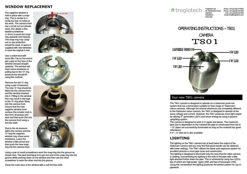 Troglotech T801 operating instructions