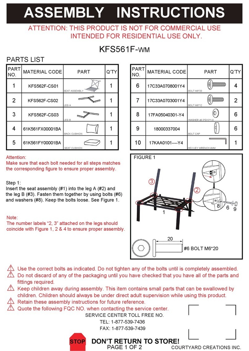 Courtyard Creations KFS561F-WM User manual Courtyard Creations KFS561F-WM User manual