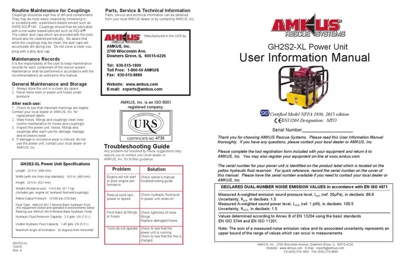 Amkus GH2S2-XL User's information manual