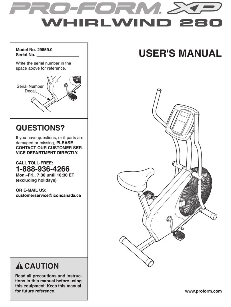 Pro-Form XP WhirlWind 280 User manual