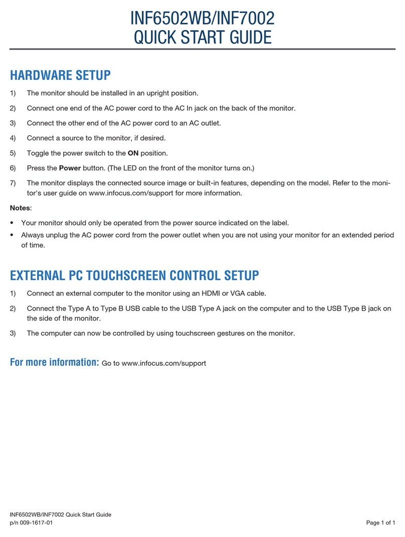InFocus INF6502WB quick start guide