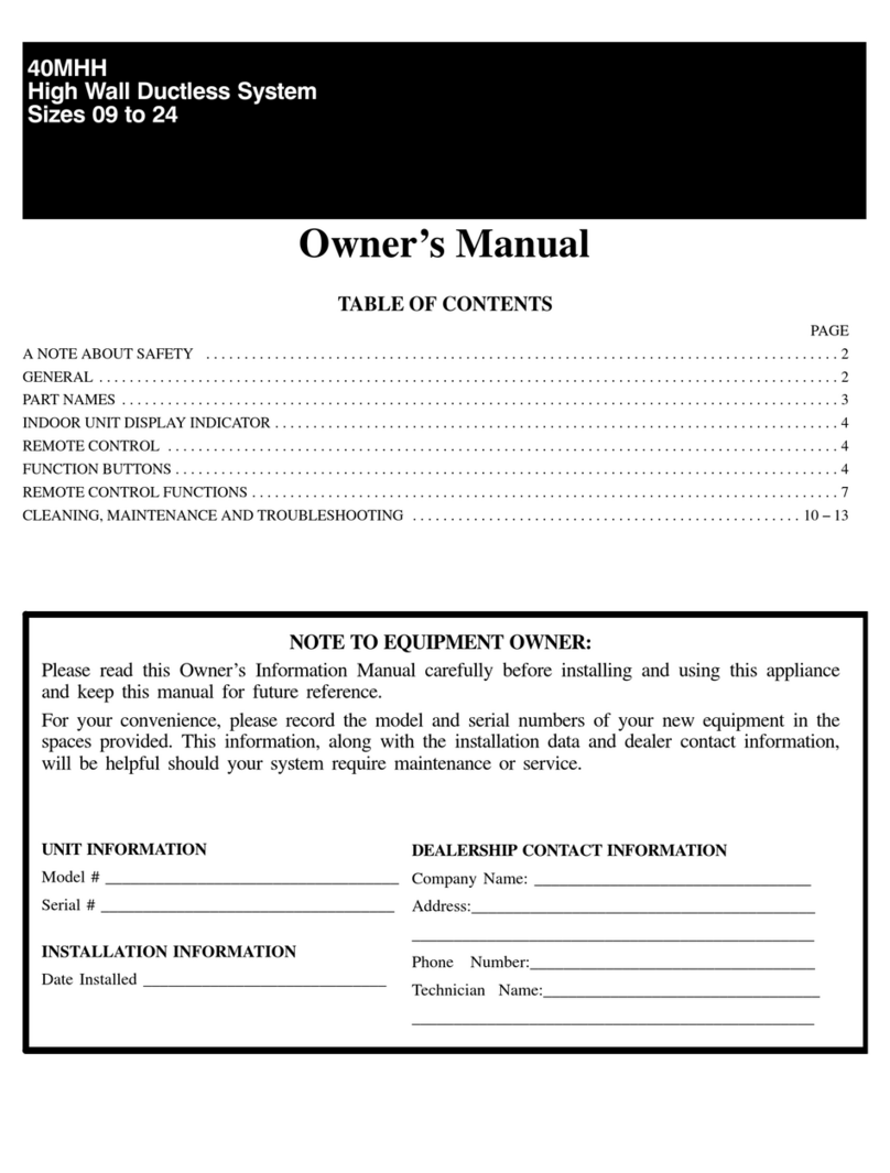 Carrier 40MHH User manual Carrier 40MHH User manual