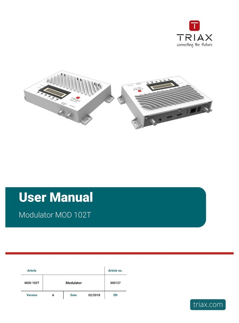 Triax MOD 102T User manual