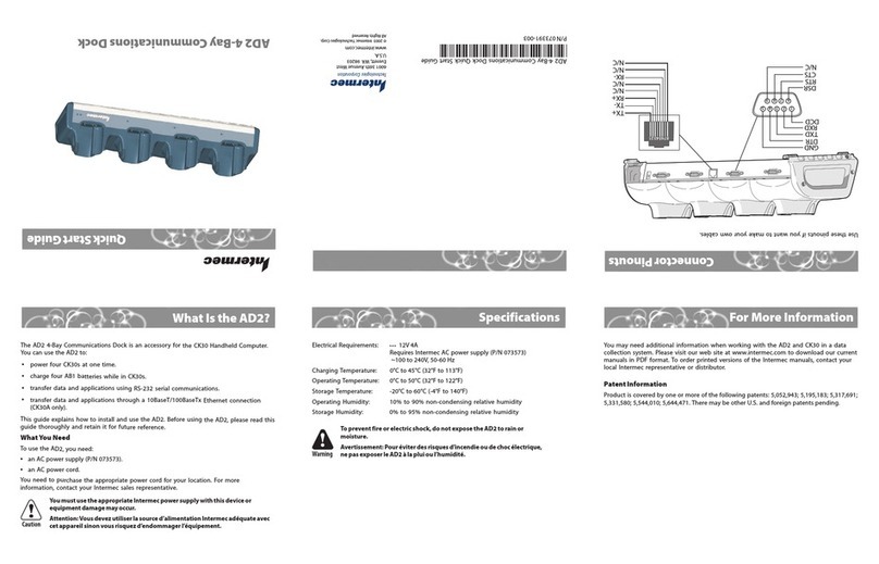 Intermec AD2 quick start guide
