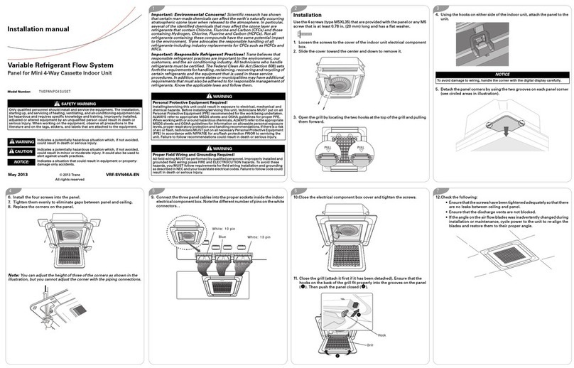 Trane TVEPANPC4SUSET User manual
