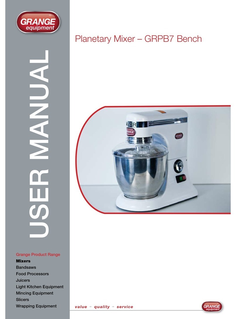 GRANGE equipment GRPB7 user manual