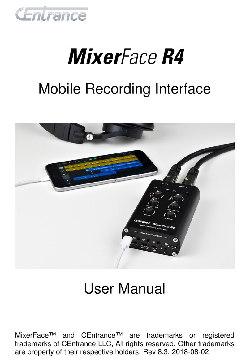 CEntrance MixerFace R4 user manual