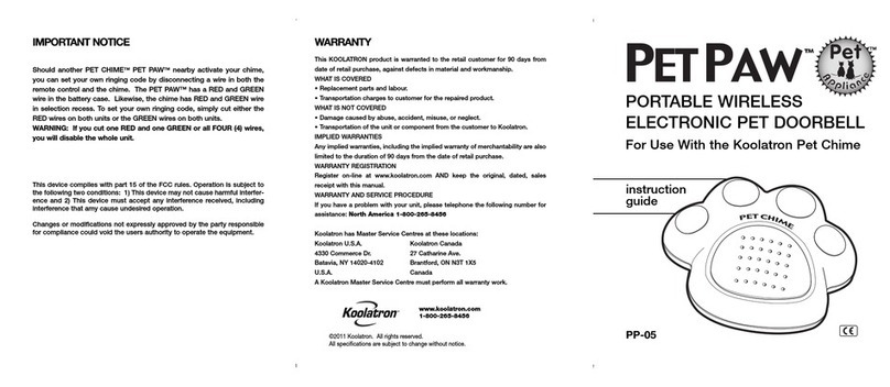 Koolatron PET PAW PP-05 Manual