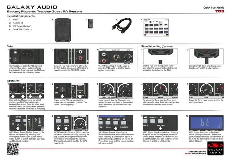 Galaxy Audio TQ6 quick start guide