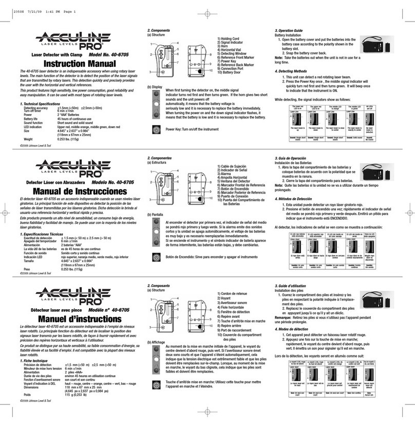 AccuLine 40-6705 User manual
