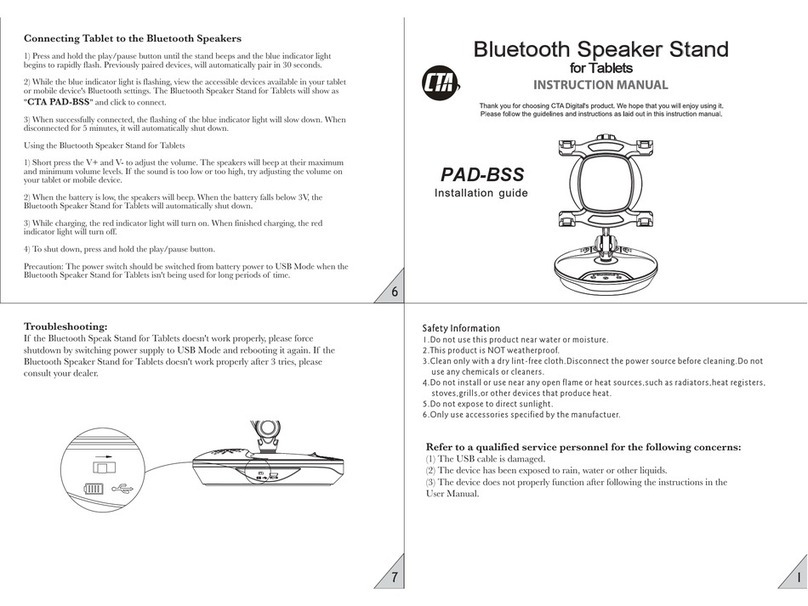 CTA PAD-BSS User manual
