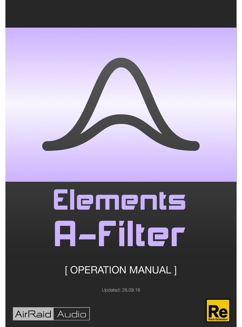 AirRaid Audio Elements A-Filter User manual