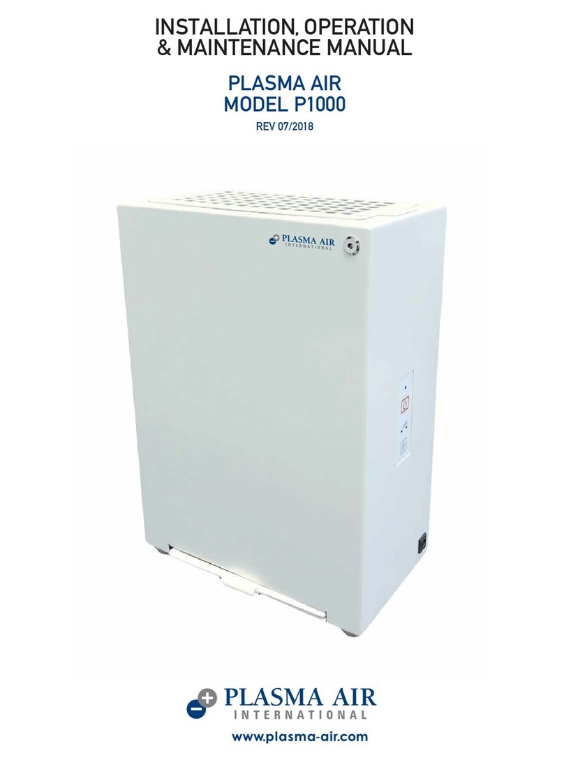 Plasma Air P1000 Installation, operation & maintenance manual