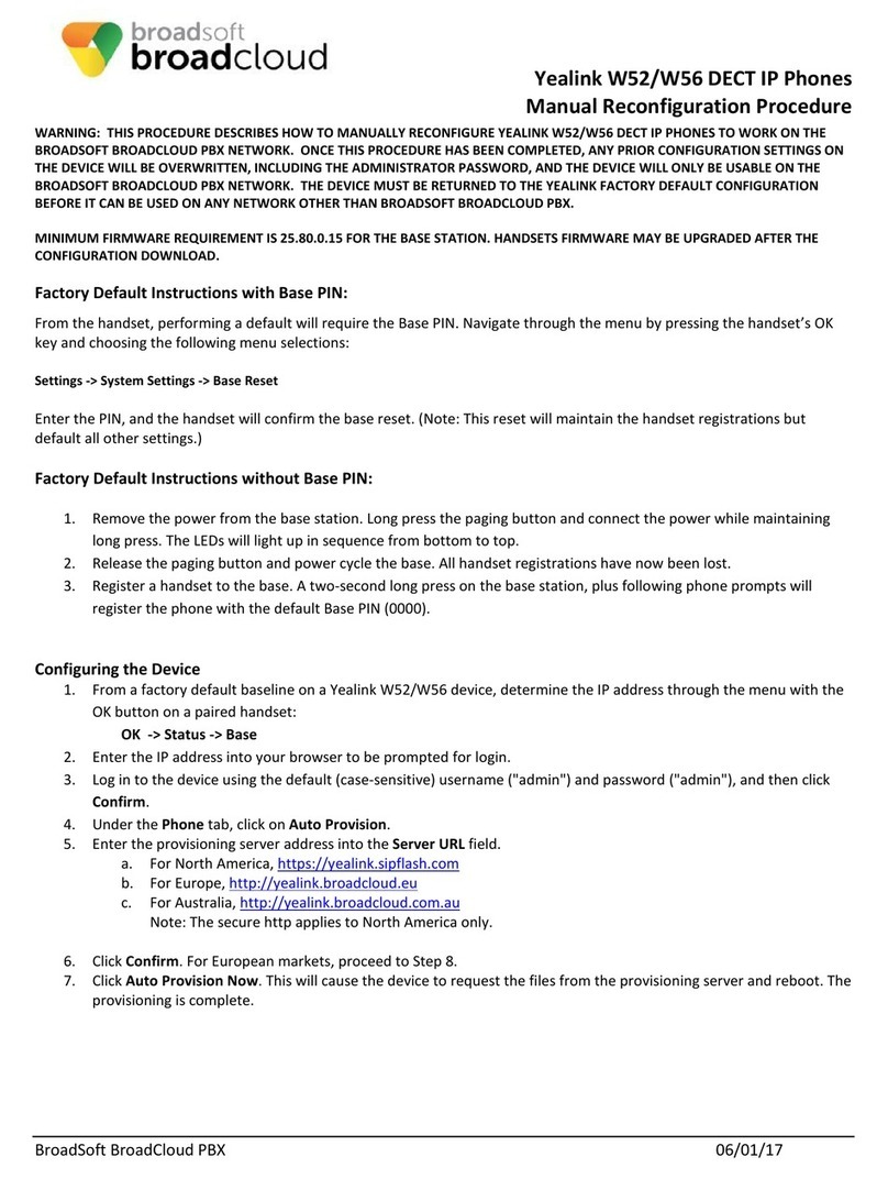 Yealink W52 User manual