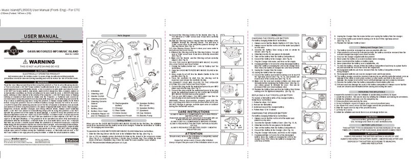 Fluid OASIS MOTORIZED MP3 MUSIC ISLAND User manual