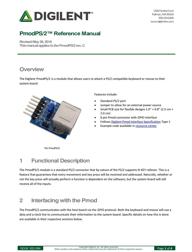 Digilent PmodPS/2 Reference manual