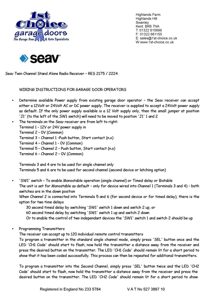 Seav RES 2175 User manual