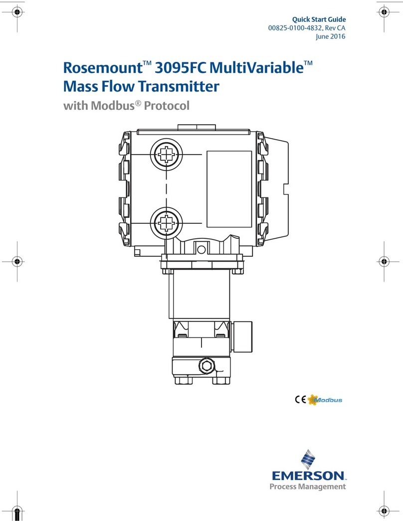Emerson Rosemount 3095FC MultiVariable quick start guide