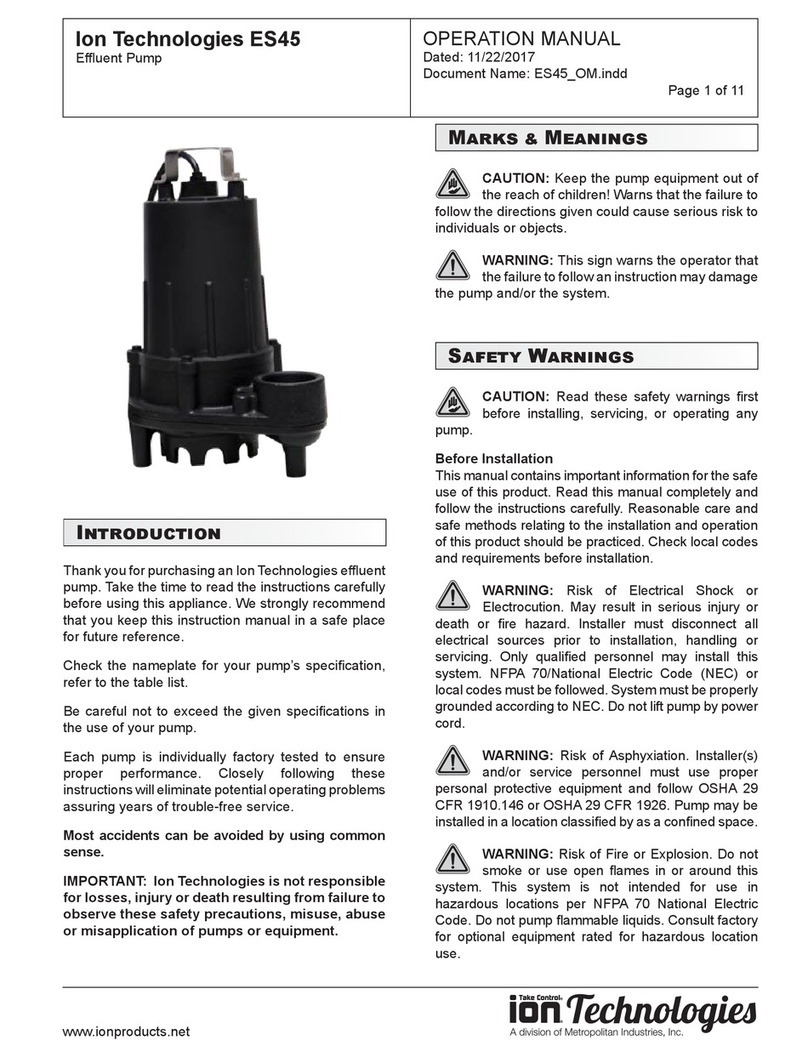 Ion Technologies ES45M-21 Operation manuals