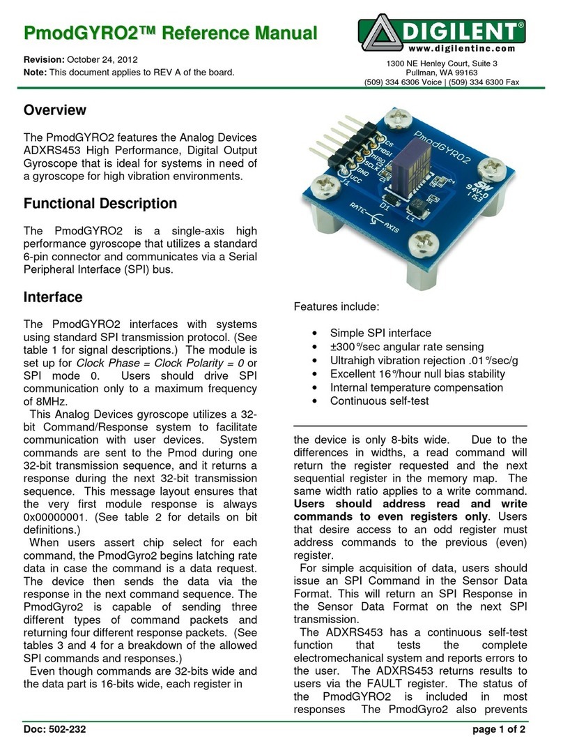 Digilent PmodGYRO2 User manual